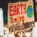 Earth is more valuable than money signage