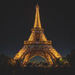 Eiffel Tower during nighttime