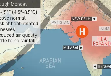 Nearly the hottest place on Earth right now, India swelters under intense heat wave