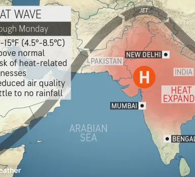 Nearly the hottest place on Earth right now, India swelters under intense heat wave