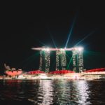 Illuminated Viewing Platform At Night Time