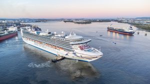 PACIFIC ENCOUNTER ARRIVES IN NEW HOME TOWN BRISBANE AS QUEENSLANDERS ‘CLAIM’ THE SHIP FOR THE SUNSHINE STATE