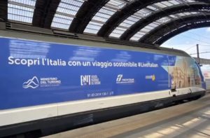 Termini train station in Rome showcasing the new artwork