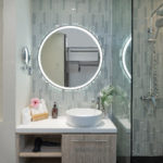 Each bathroom has a stylish, minimalist design