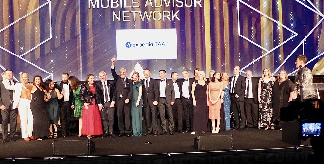 TravelManagers Australia won the Most Outstanding Mobile Advisor Network award