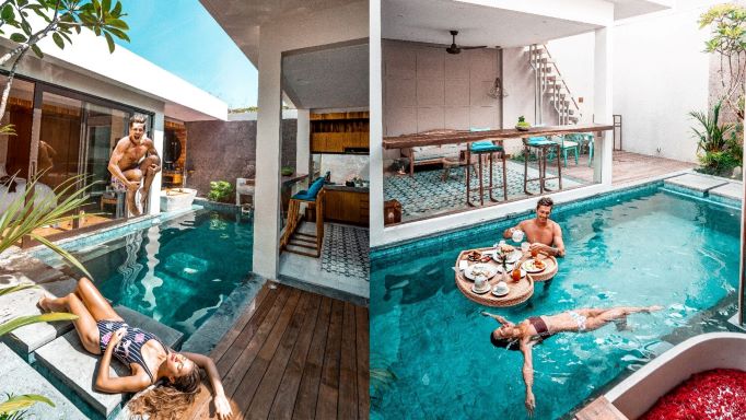 Relaxing on the Rooftop Villa with Your Partner While Enjoying Afternoon Tea