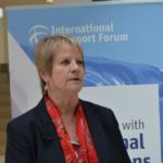 Helen Marano, Vice President of Gov’t and Industry Affairs, World Travel and Tourism Council (WTTC) being interviewed during the ITF's Consultation Day with International Organisations in preparation for the 2015 Summit