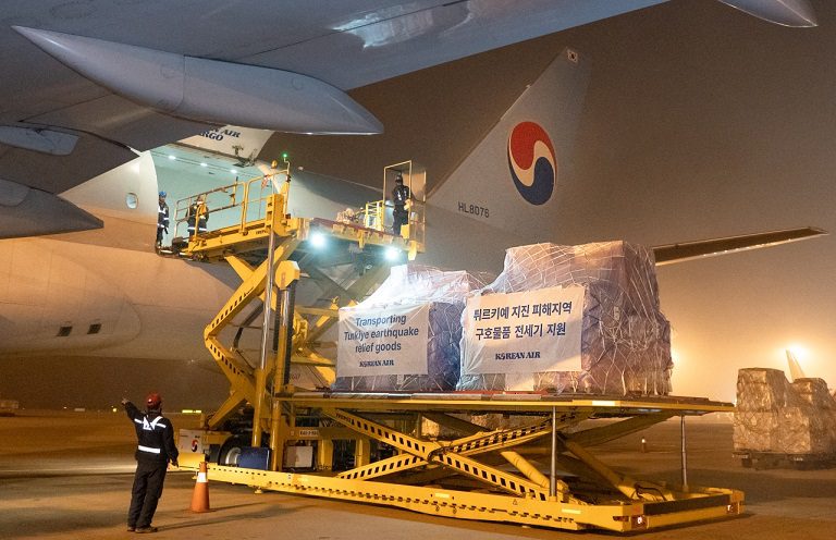 Korean Air operates charter flight to transport Türkiye earthquake relief supplies