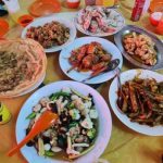 Array of seafood at Kuching's Top Spot restaurant