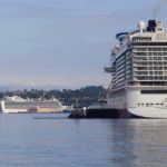 Cruise ships docked in Seattle Harbour
