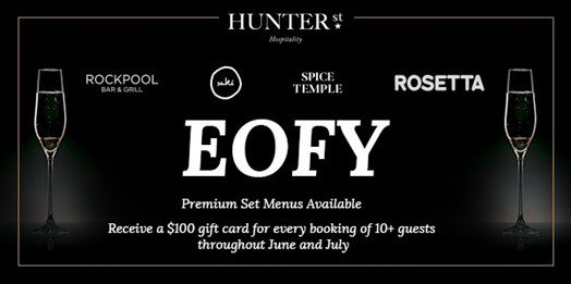 Indulge in EOFY’s Gourmet Bliss: Rockpool, Spice Temple, Rosetta & Saké Await!