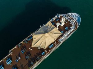 360-degree views of the stunning seascapes can be enjoyed from the ship’s sundeck