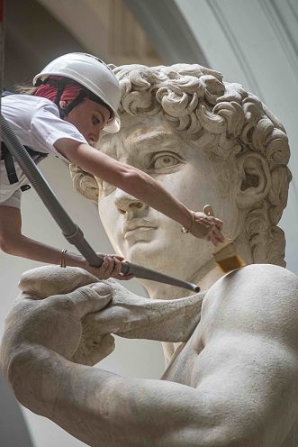 Dusting Michelangelo’s David