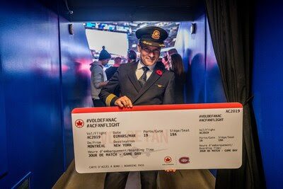 Young Sports Fans Soar with Air Canada Fan Flights