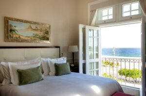 Copacabana Palace room with a beach view.