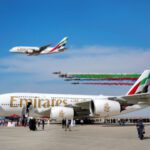 Emirates headlines the Dubai Airshow’s spectacular opening flypast formation