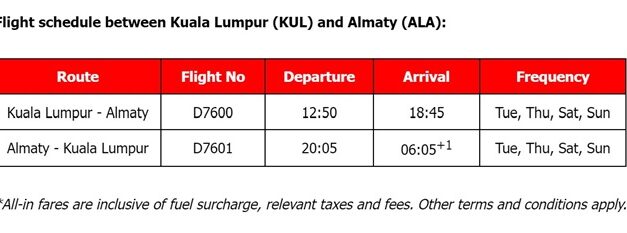 AirAsia X’s Historic Direct Flight to Almaty, Kazakhstan