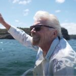 Sir Richard Branson greeting Resilient Lady into Sydney Harbour.