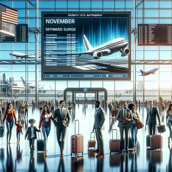 Skyward Surge: U.S. Air Travel Hits Historic High in Nov ’23