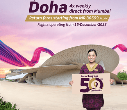 Vistara’s Milestone: Direct Flights Mumbai to Doha!