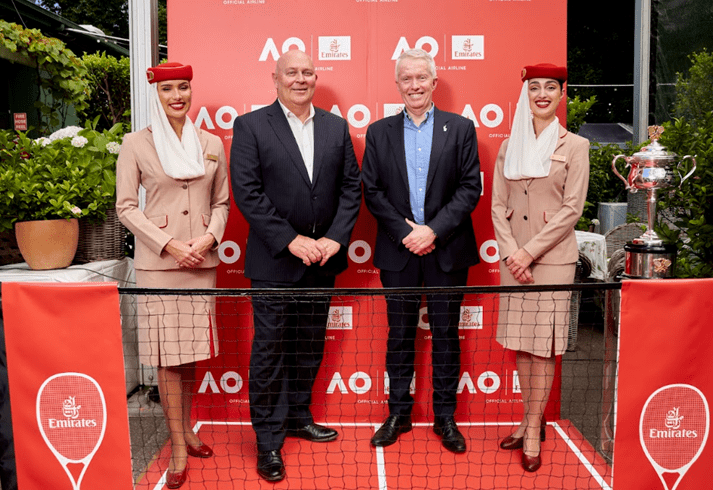 Emirates Celebrates a Decade as Official Airline at the Australian Open 2024