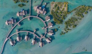 Anantara Mina Al Arab Ras Al Khaimah Resort Guest Room Over Water Pool Villa Aerial