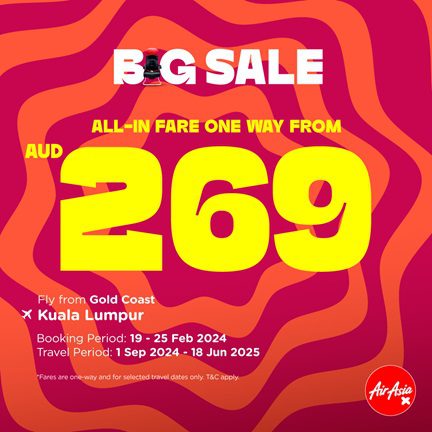AirAsia’s 2024 Mega Sale: Fly From AUD$129!