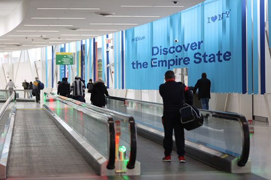 JetBlue Unveils Rebranded Terminal 5 Skywalk at JFK!