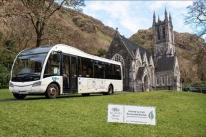 HVO Fuelled Bus at Kylemore neo-Gothic Church