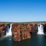 Flying over King George Falls on the Wandjina Explorer with King