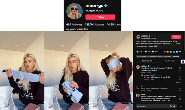 Morgan Riddle’s #1 Travel Must-Have: Drowsy Mask!