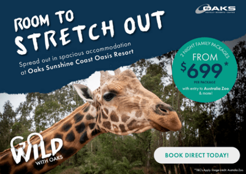 Crikey! Sunshine Coast Stay & Play Deal!