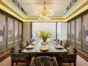 The Shangri-La Suite’s private dining room which seats up to ten people