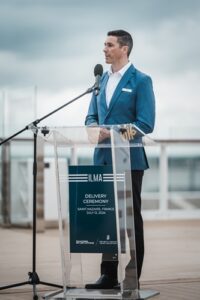 RCYC CDA Speech Captain Steve MacBeath Photo Credit - Sundeck Films, Chantiers de l’Atlantique.