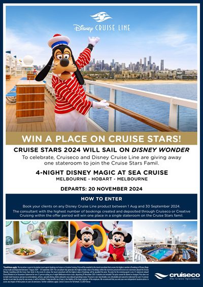 Cruise Stars 2024: Win a Magical Voyage on Disney Wonder!