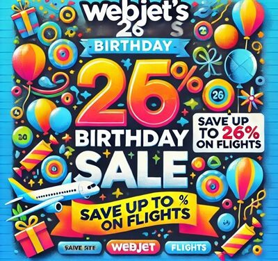 Webjet’s 26th Birthday Sale: Save Up to 26% on Flights