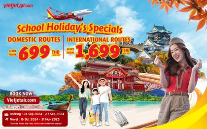 Vietjet Thailand’s School Holiday Deals from THB 699!