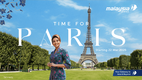 Fly Direct to Paris with Malaysia Airlines from March 2025!