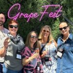 GrapeFest® (L to R): Rob Sexton, Flight Centre, Pippa Van, Travel Partners, Kate Wienburg, Canuckiwi, Rebecca McKittrick, Spoke To A Bloke, Jordan Carpenter, Helloworld Travel