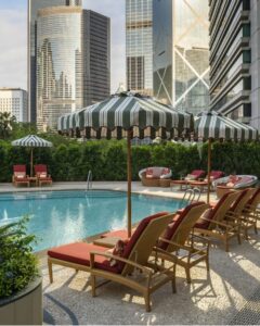 The newly renovated pool at Island Shangri-La, Hong Kong