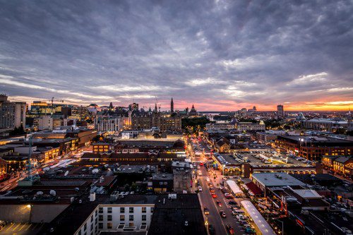 Ottawa cityscape from the Andaz Hotel