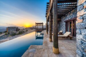 Private pool villa at Alila Jabal Akhdar.