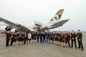 Etihad Airways' iconic A380 resumes Paris flights, boosting travel luxury.