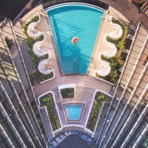 Pool at SKYE Suites Green Square.