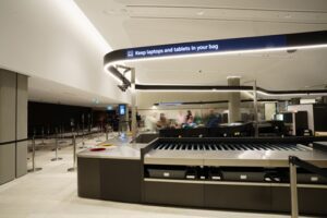 Sydney Airport T1 International security screening upgrades render.