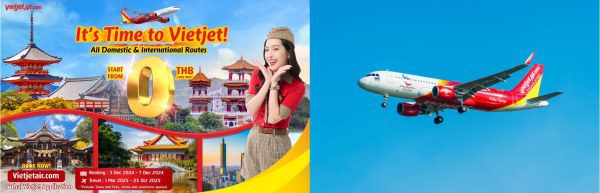 Fly Vietjet from THB 0 – Don’t Miss This Deal!