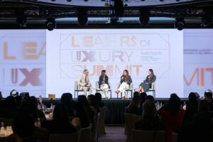 Panel discussion at the Leaders of Luxury Summit 2024.