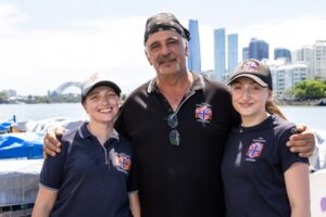 Sydney NYE fireworks media call Glebe Island_Georgia Rapisarda, Fortunato Foti and Nicolette Anastasio for Foti Fireworks_Chris Southwood for CoS.