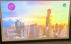 Conference backdrop “THAILAND TOURISM FORUM 2025”