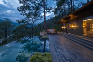 Luxury tented villa-outdoor deck Pemako Punakha.